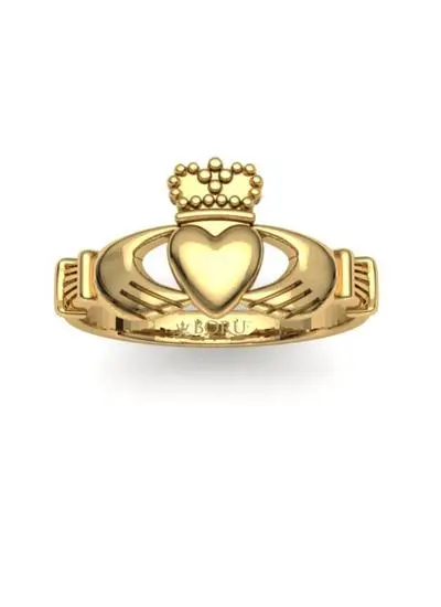 Petite 14ct Gold Vermeil Claddagh Ring